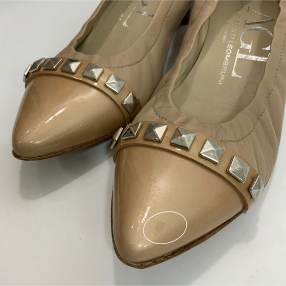 AGL Attilio Giusti Leombruni Flats Women 5.5M Leather Point toe Low Heel Italy - Picture 9 of 11